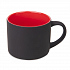 Кружка YASNA с покрытием SOFT-TOUCH, черный с красным, 310 мл, фарфор - Фото 1