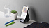Настольная Bluetooth колонка (3Вт) "Smart Pyramid" с часами и беспроводным (15W) зарядным устройством, с подсветкой логотипа, черный - Фото 3