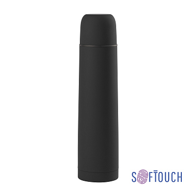 Термос "Родос", покрытие soft touch, 1 л., черный