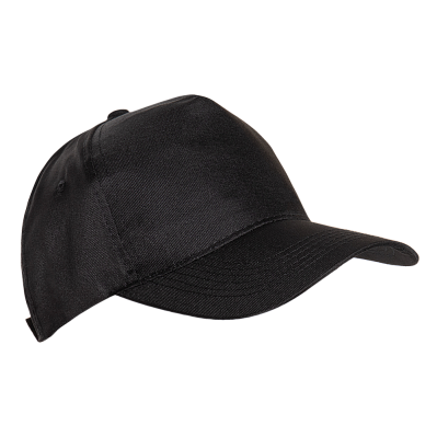 Бейсболка STAN 5 клиньев полиэстер 150, 10P (Чёрный)