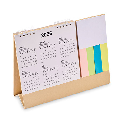 Desk calendar with memo pad (Бежевый)