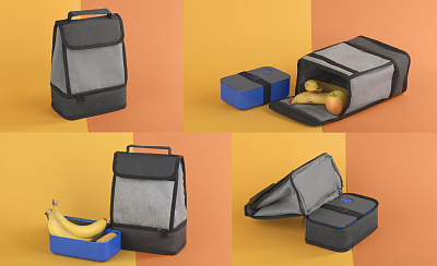 Сумка-холодильник "Снедж", серый с черным