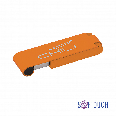 Флеш-карта "Case" 8GB, покрытие soft touch  (Оранжевый)