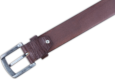 Ремень KLONDIKE Creek, односторонний, натуральная воловья кожа, цвет тёмно-коричневый, 120 х 4 см