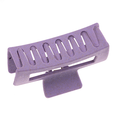 Заколка-краб для волос Dewal Beauty 1 шт/ уп.фиолетовая, форма прямоугольная большая