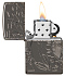 Зажигалка ZIPPO Armor® Wicca Design с покрытием Black Ice®, латунь/сталь, чёрная, 38x13x57 мм - Фото 3