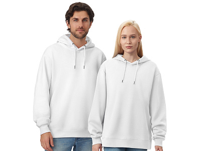 Толстовка с капюшоном оверсайз Lisbon унисекс (Белый)