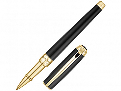 Ручка-роллер Line D Medium (Черный/золотистый)