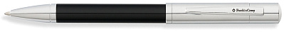 Шариковая ручка FranklinCovey Greenwich. Цвет - черный + хромовый. (Серебристый)