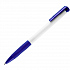 N13, ручка шариковая с грипом, пластик, белый, темно-синий - Фото 1