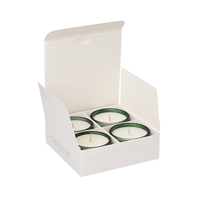 Набор ароматических свечей Сенто (Sento), зеленый