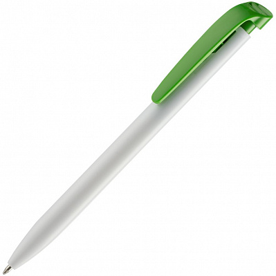 Ручка шариковая Favorite, белая с зеленым (Зеленый)