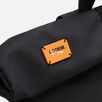 Лейбл из ПВХ Kreta, S, оранжевый неон