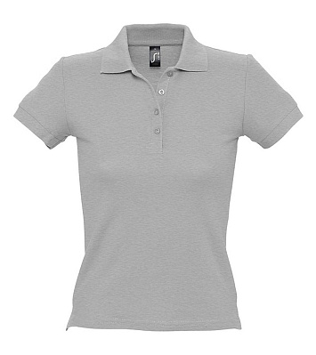 Рубашка поло женская People 210  (Серый меланж)