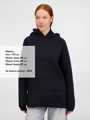 Худи унисекс оверсайз Easy Street, темно-синее