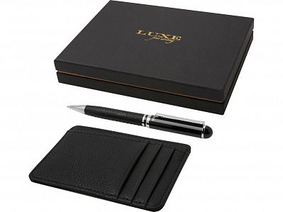 Подарочный набор Encore: шариковая ручка и бумажник (Черный)