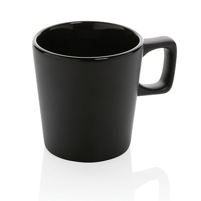 Керамическая кружка для кофе Modern (Черный; черный)