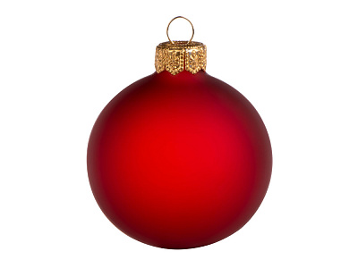 Стеклянный шар на елку Fairy tale Opal, 6 см (Красный матовый)