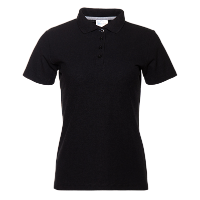 Рубашка поло женская STAN хлопок/полиэстер 185, 04WL (Чёрный)
