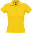 Рубашка поло женская People 210, желтая - Фото 1