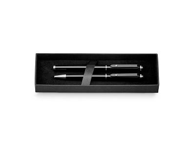 Подарочный набор CALIOPE SET: ручка шариковая, ручка роллер (Черный)