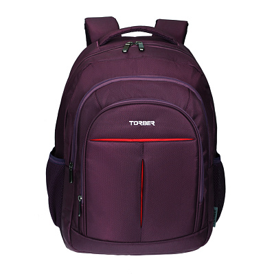 Рюкзак TORBER FORGRAD с отделением для ноутбука 15", пурпурный, полиэстер, 46 х 32 x 13 см (Фиолетовый)