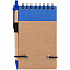 Блокнот на кольцах Eco Note с ручкой, синий - Фото 2