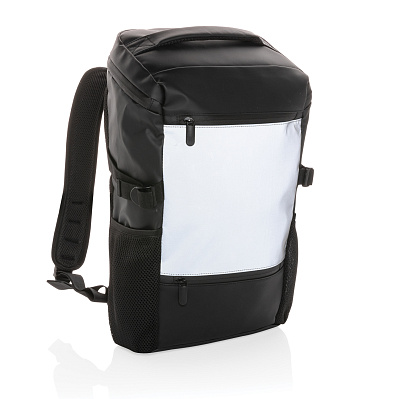 Рюкзак для ноутбука со светоотражающими вставками, 15.6" (Черный;)