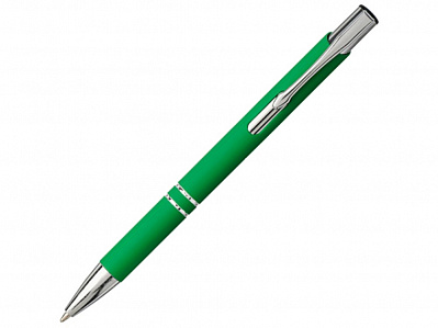 Ручка металлическая шариковая Moneta с антискользящим покрытием (Зеленый)