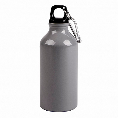 Бутылка для воды с карабином MENTO, 400мл (Серый)