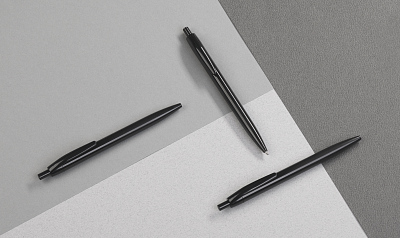 Ручка шариковая "Phil" из антибактериального пластика, черный