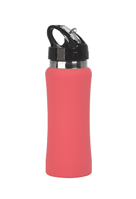Бутылка для воды "Индиана" 600 мл, покрытие soft touch  (Красный)