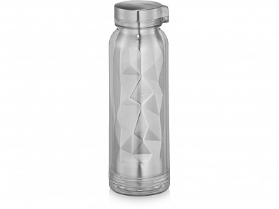 Бутылка Geometric (Серый прозрачный/серебристый)