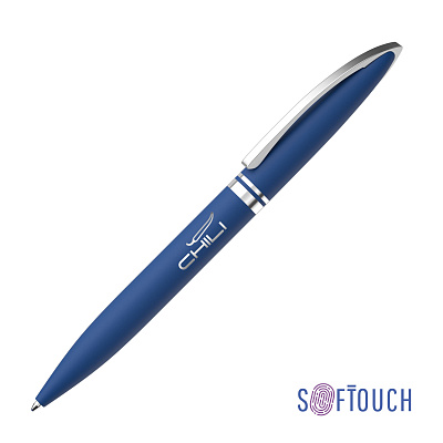 Ручка шариковая "Rocket", покрытие soft touch, темно-синий (Тёмно-синий)