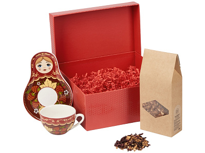 Подарочный набор: чайная пара, чай Глинтвейн (Красный)