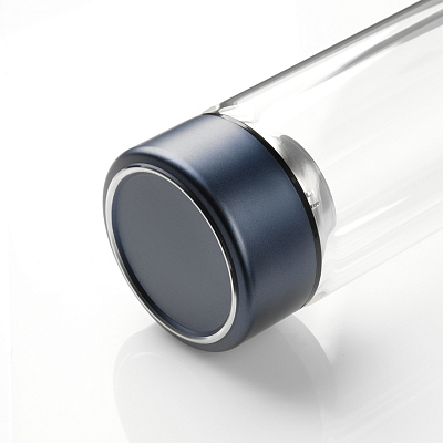 Бутылка стеклянная с двойными стенками Аравия (Aravia), синяя