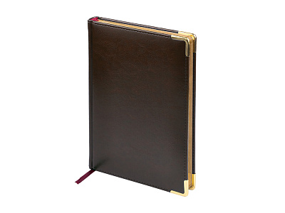 Ежедневник недатированный А5 Sidney Nebraska с золотым срезом (Коричневый)