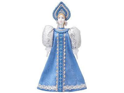 Подарочный набор: кукла фарфоровая, чай Малина с мятой