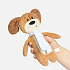 Мягкая игрушка Beastie Toys, собачка с белым шарфом - Фото 4