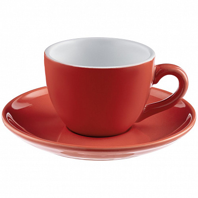 Чайная пара Cozy Morning, красная с белым (Красный)
