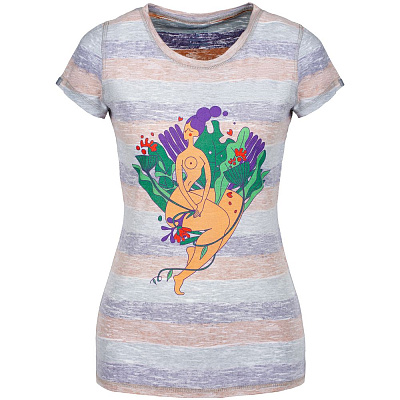 Футболка женская «Амазонка» двусторонняя, оранжевая с фиолетовым (Фиолетовый)