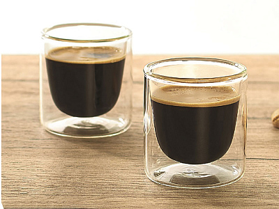 Набор стаканов из двойного стекла ALFI, 80мл