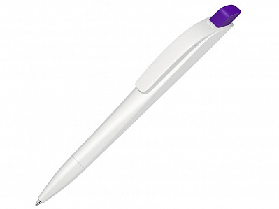 Ручка шариковая пластиковая Stream (Белый/фиолетовый)