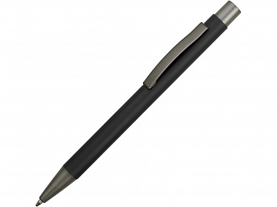 Ручка металлическая soft-touch шариковая Tender (Черный/серый)