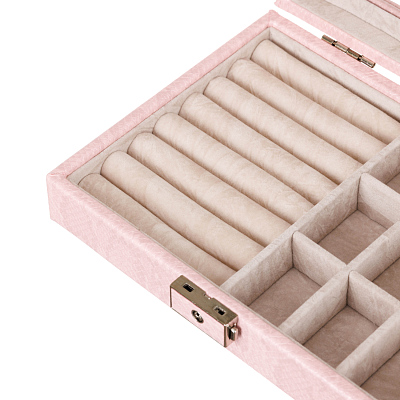 Шкатулка для украшений Jardin D'Ete, цвет розовый,  "змея", 20 х 15 х 5 см