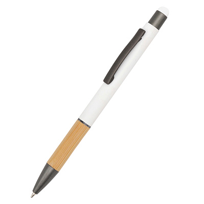 Ручка металлическая Сайрис софт-тач, белая (Белый)