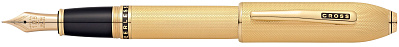 Перьевая ручка Cross Peerless 125. Цвет - золотистый, перо - золото 18К (Золотистый)