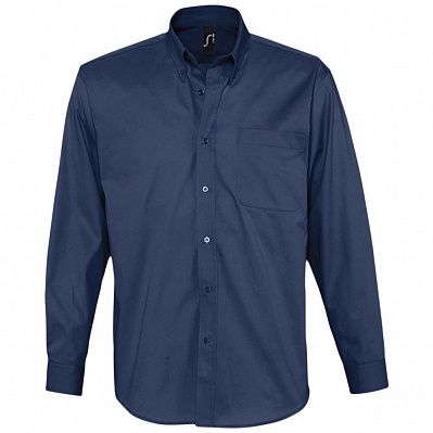 Рубашка мужская с длинным рукавом Bel Air, темно-синяя (кобальт) (Темно-синий)