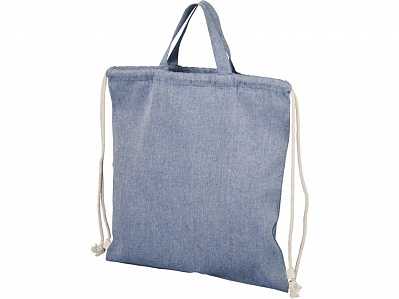 Сумка-рюкзак Pheebs из переработанного хлопка, 150 г/м² (Синий)