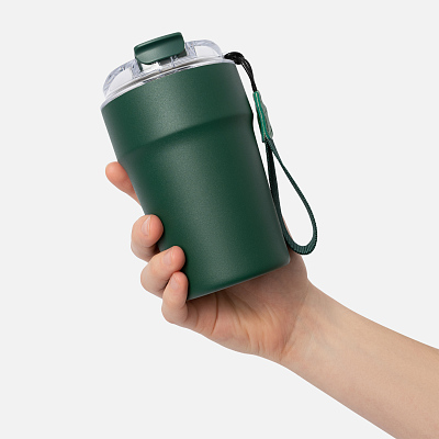 Термокружка вакуумная Monaco, темно-зеленая